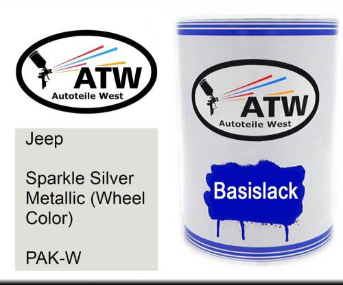 Jeep, Sparkle Silver Metallic (Wheel Color), PAK-W: 500ml Lackdose, von ATW Autoteile West.